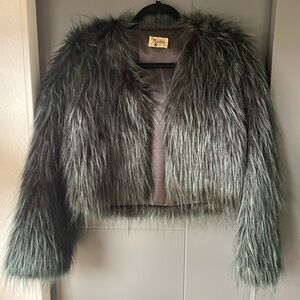 Show Me Your Mumu Faux Fur Cropped Coat